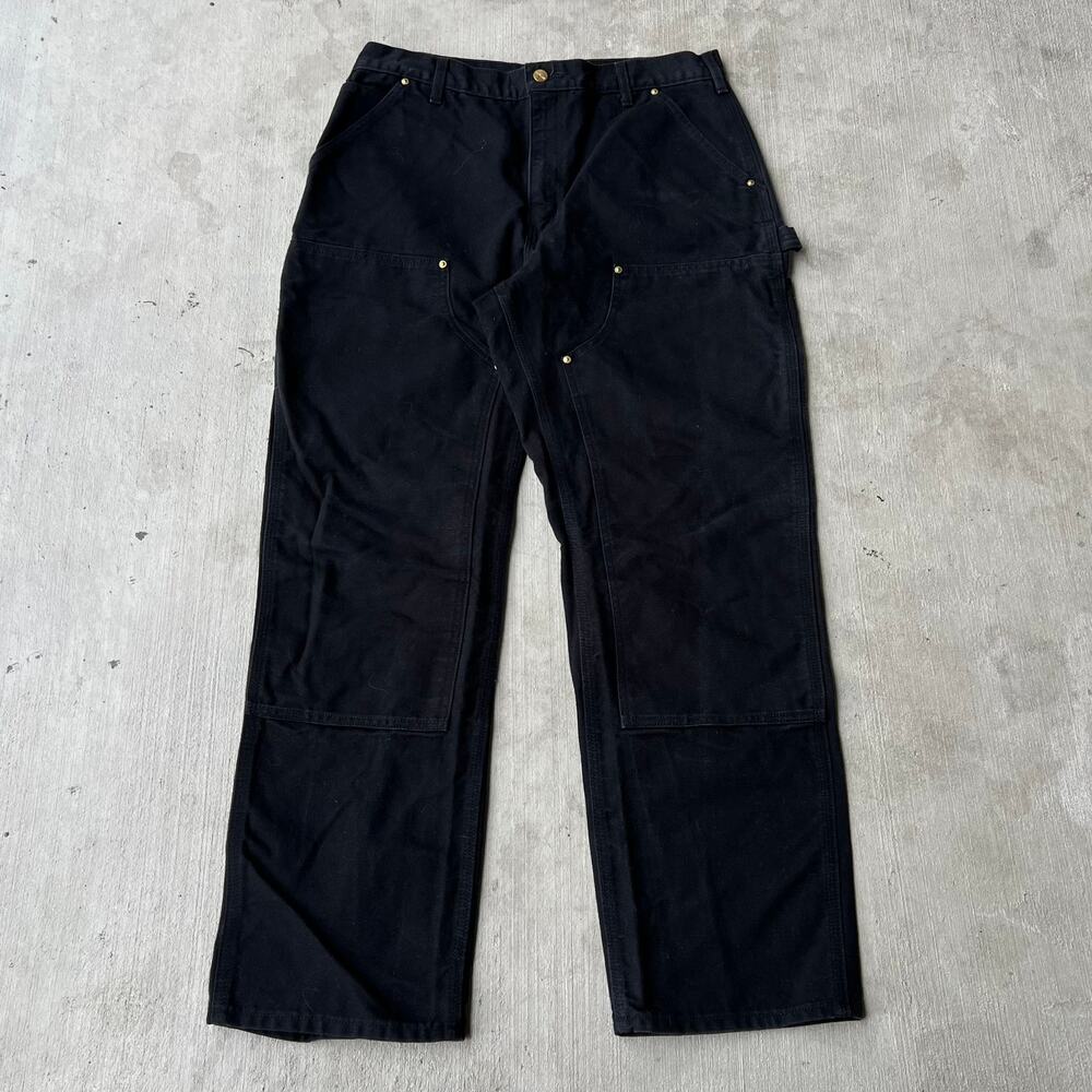 Carhartt black double knee work wear carpenter pants